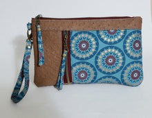 Load image into Gallery viewer, Rikki - Blue and Red Wine Wristlet