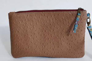 Rikki - Blue and Red Wine Wristlet