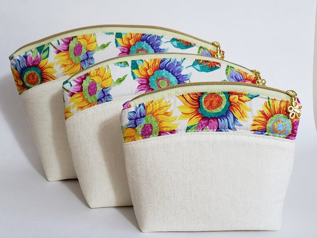 Sadie - Cream and Floral Organizer Trio