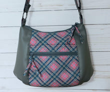 Load image into Gallery viewer, Heidi - Pink Plaid and Gray Bag