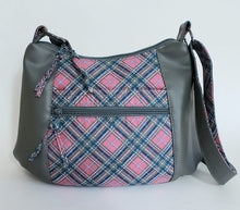 Load image into Gallery viewer, Heidi - Pink Plaid and Gray Bag