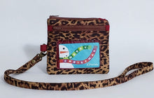 Load image into Gallery viewer, Lucy - Red and Animal Print Badge Holder and Lanyard