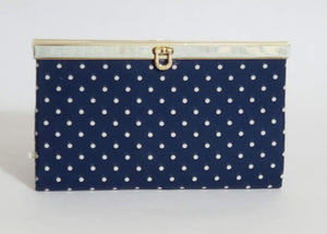 Slick  - Navy and Cream Polka Dot