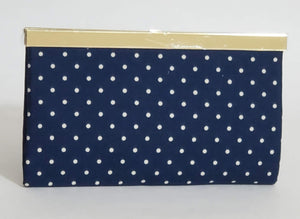 Slick  - Navy and Cream Polka Dot