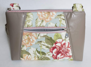 Dessa - Muted Floral and Taupe Bag