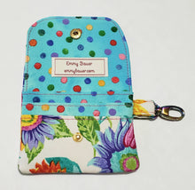 Load image into Gallery viewer, Mae - Floral and Blue Dot Mini Wallet