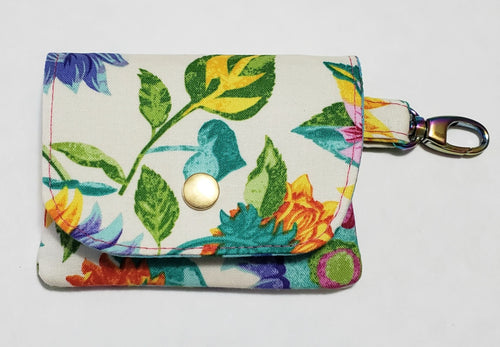 Mae - Floral and Blue Dot Mini Wallet