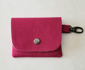 Mae - Pink, Polka Dots, and Gunmetal Hardware Mini Wallet