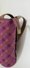 Load image into Gallery viewer, Julia - Purple Plaid with Brown Vinyl