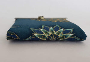 Slick Mini Wallet - Teal and Leopard