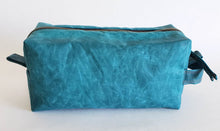 Load image into Gallery viewer, Journey Zippered Bag - Teal Waxed Canvas