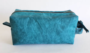 Journey Zippered Bag - Teal Waxed Canvas