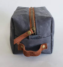 Load image into Gallery viewer, Journey Zippered Bag - Gray Waxed Canvas