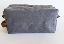 Load image into Gallery viewer, Journey Zippered Bag - Gray Waxed Canvas