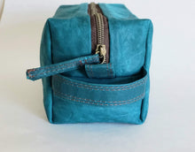 Load image into Gallery viewer, Journey Zippered Bag - Teal Waxed Canvas