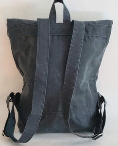 Lachlan Backpack -  Gray Waxed Canvas