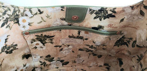 Interior of Bag showing magnetic snap and interior slip pocket