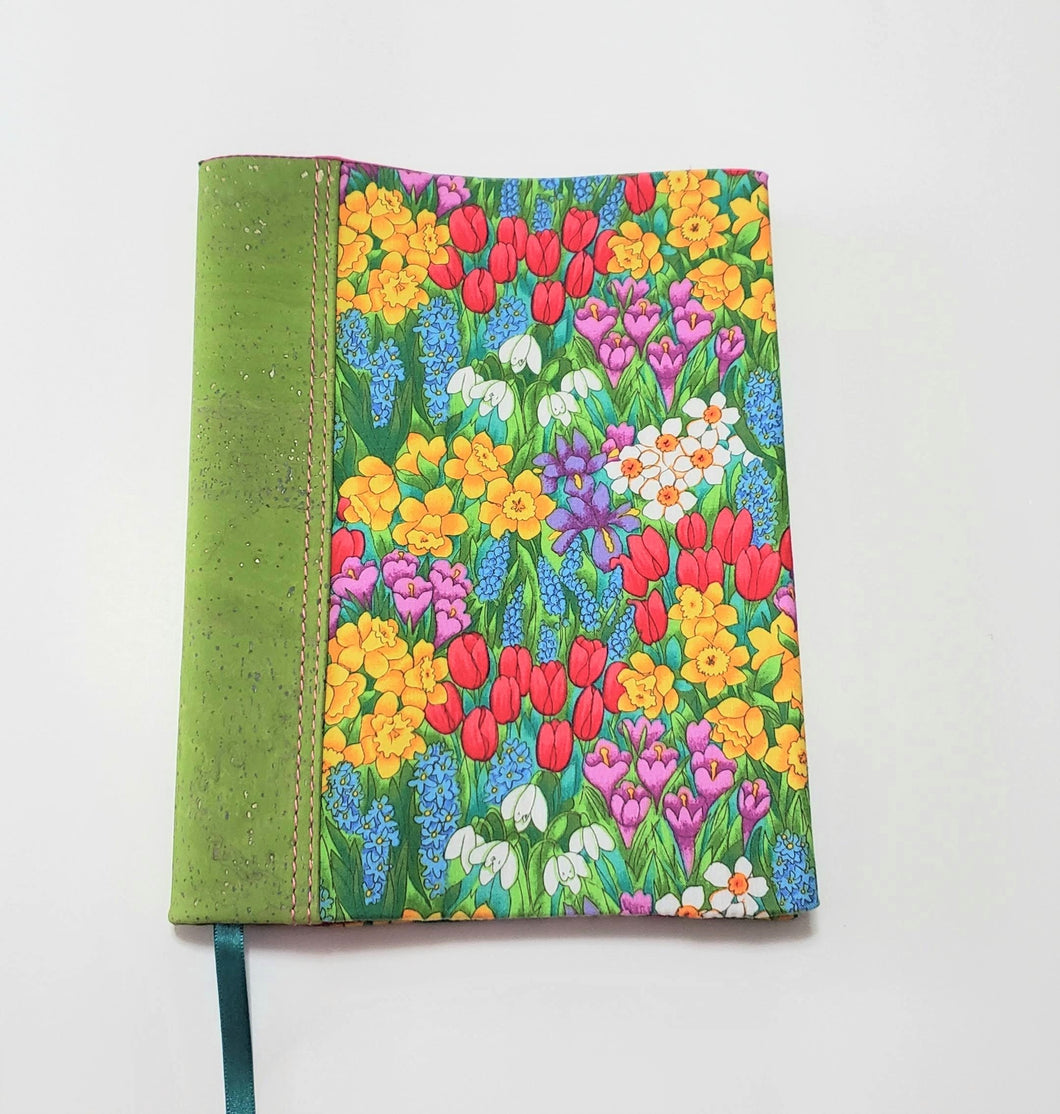 Nancy Ann Book Cover - Tulips with Green Cork