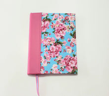 Load image into Gallery viewer, Nancy Ann Book Cover - Pink Flowers with Blue Background