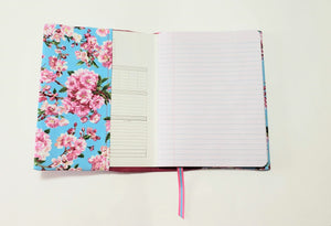 Nancy Ann Book Cover - Pink Flowers with Blue Background